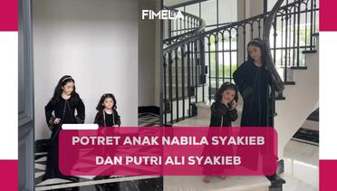 6 Potret Anak Nabila Syakieb dan Putri Ali Syakieb Tampil Kompak dengan Busana Ramadan Serba Hitam