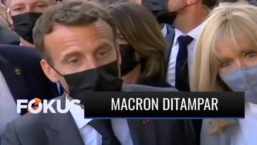 Detik-Detik Presiden Prancis Emmanuel Macron Ditampar Seseorang saat Menyapa Kerumunan Warga