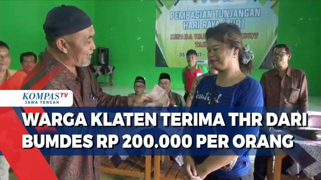 Warga Klaten Terima THR Dari BUMDes Rp200.000 Per Orang