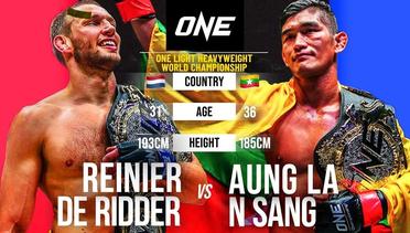 Aung La N Sang vs. Reinier De Ridder II | Full Fight Replay