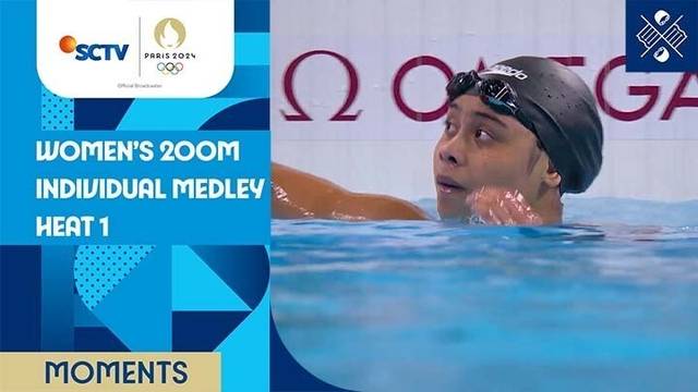 Luar Biasa! Azzahra Permatahani (INA) Menang Di Cabang Renang 200 M Putri Gaya Ganti | Olympics Paris 2024