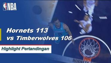 NBA I Cuplikan Pertandingan :  Hornets 113 vs Timberwolves 106