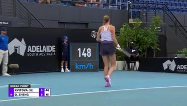 Petra Kvitova vs Qinwen Zheng - Highlights | WTA Adelaide International 2 2023