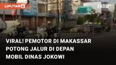 Viral Pemotor di Makassar Potong Jalur di Depan Mobil Dinas Presiden Jokowi