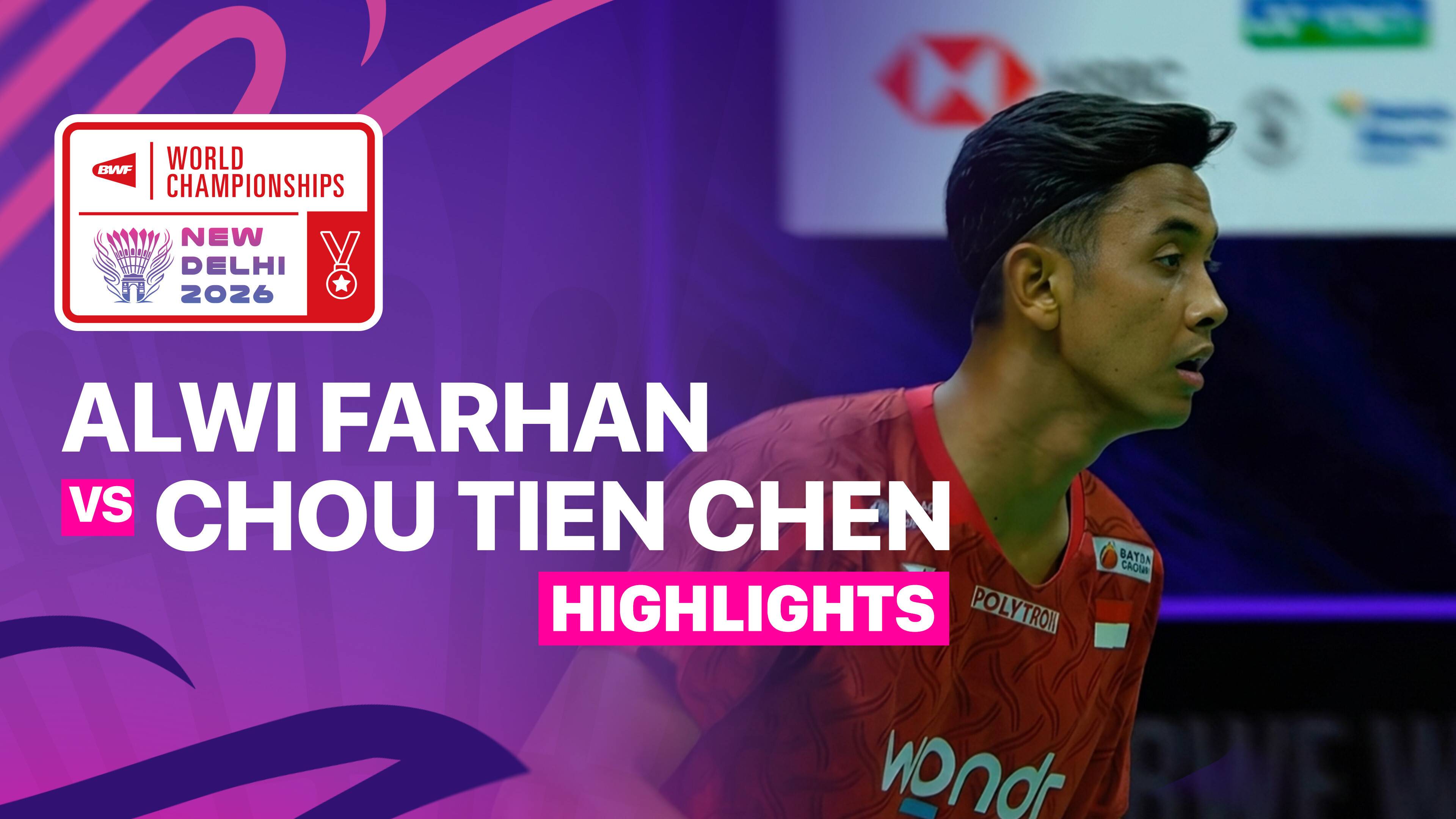 Alwi Farhan (INA) vs Chou Tien Chen (TPE) - Men's Singles Quarterfinals | BWF World Championships 2026