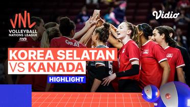 Match Highlights | Korea Selatan vs Kanada | Women's Volleyball Nations League 2022