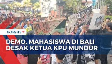 Mahasiswa di Bali Unjuk Rasa Tuntut Ketua KPU RI Mundur dari Jabatan