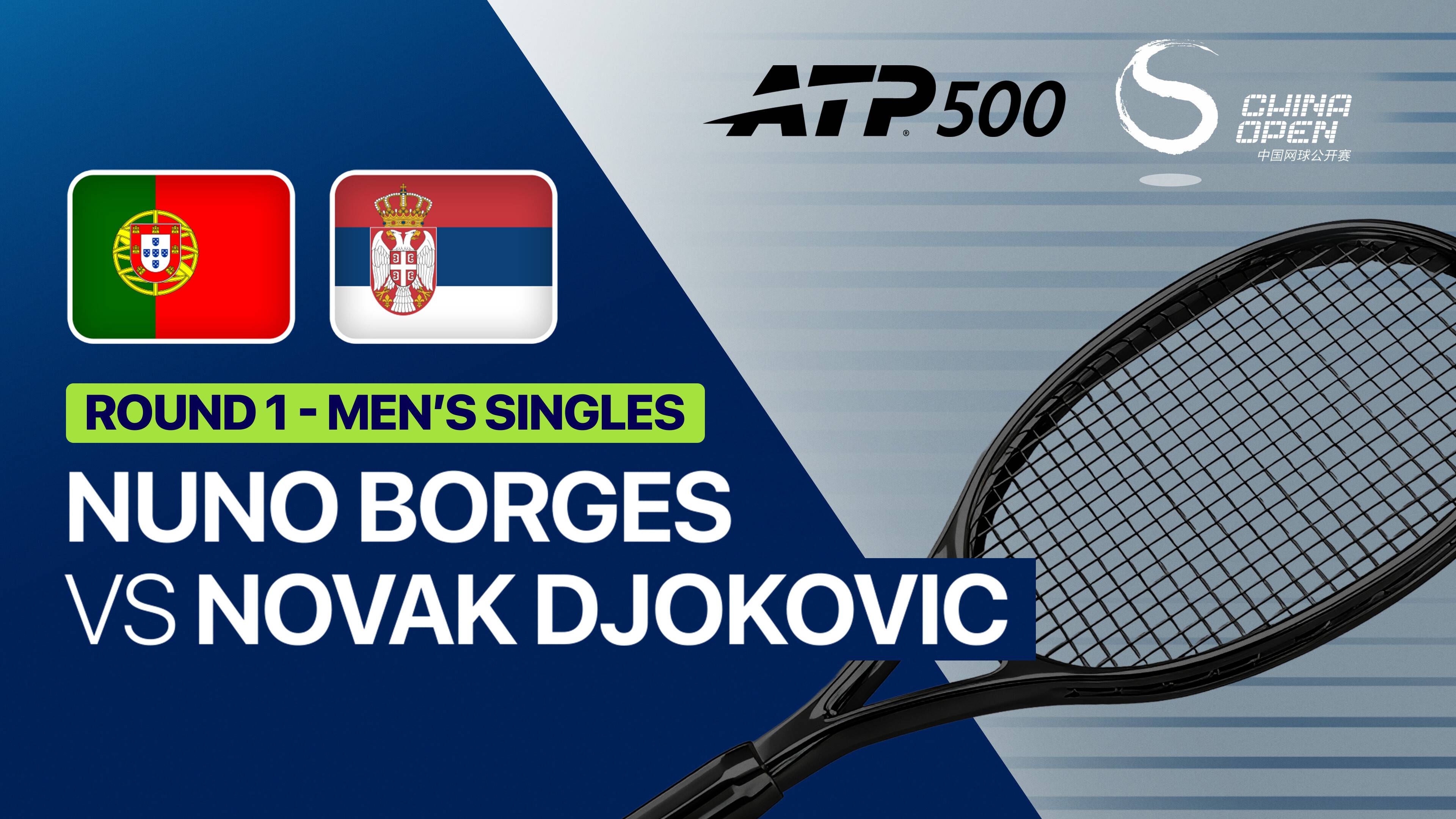 Nuno Borges vs Novak Djokovic - Round 1 | ATP 500: China Open 2026