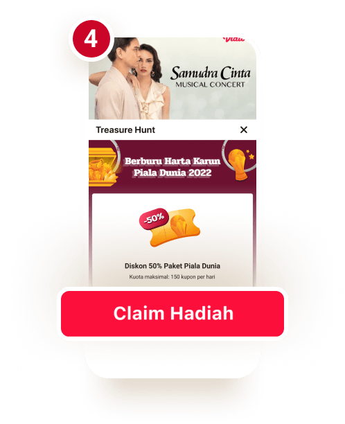Claim kupon di dalam peti harta karun!