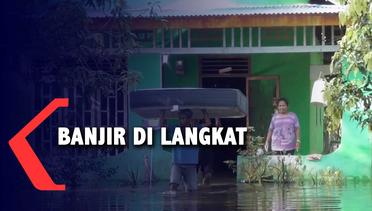Luapan Sungai Batang Serangan Genangi Sejumlah Kawasan di Kabupaten Langkat
