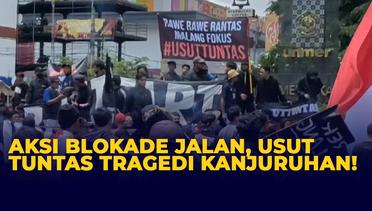 Aksi Aremania Blokade Jalan, Tuntut Usut Tuntas Tragedi Kanjuruhan!