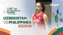 Highlights | Perebutan Tempat Ke-7-8: Uzbekistan vs Philippines  | AVC Challenge Cup for Women 2023