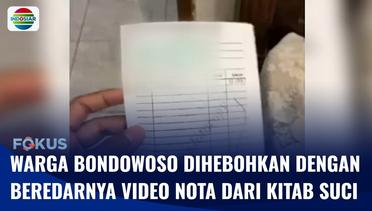 Heboh! Warga Bondowoso Diresahkan dengan Beredarnya Video Nota dari Kitab Suci Al-qur’an | Fokus