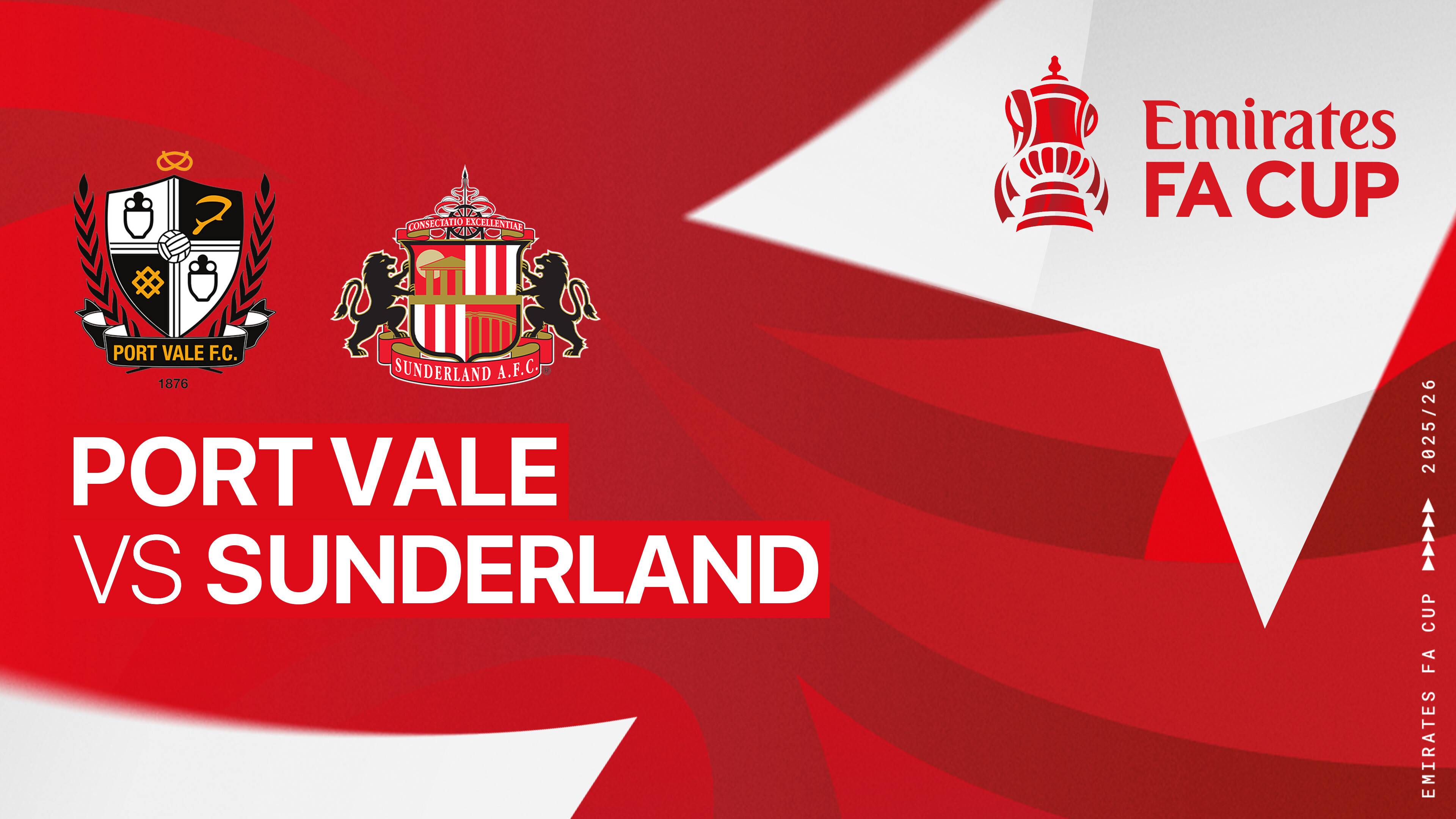 Port Vale FC vs AFC Sunderland