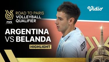 Argentina vs Belanda - Highlights | Men's FIVB Road to Paris Volleyball Qualifier