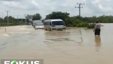 Banjir di Lampung Tengah, Jalan Lintas Timur Terendam - Fokus Pagi