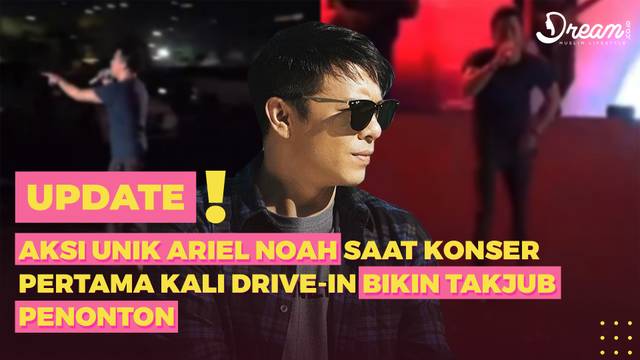 Aksi Unik Ariel Noah Saat Konser Pertama Kali Drive-in Bikin Takjub Penonton