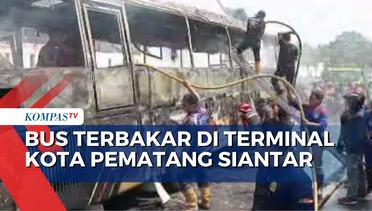 Penyebab  Bus Tanpa Penumpang Terbakar di Pematang Siantar