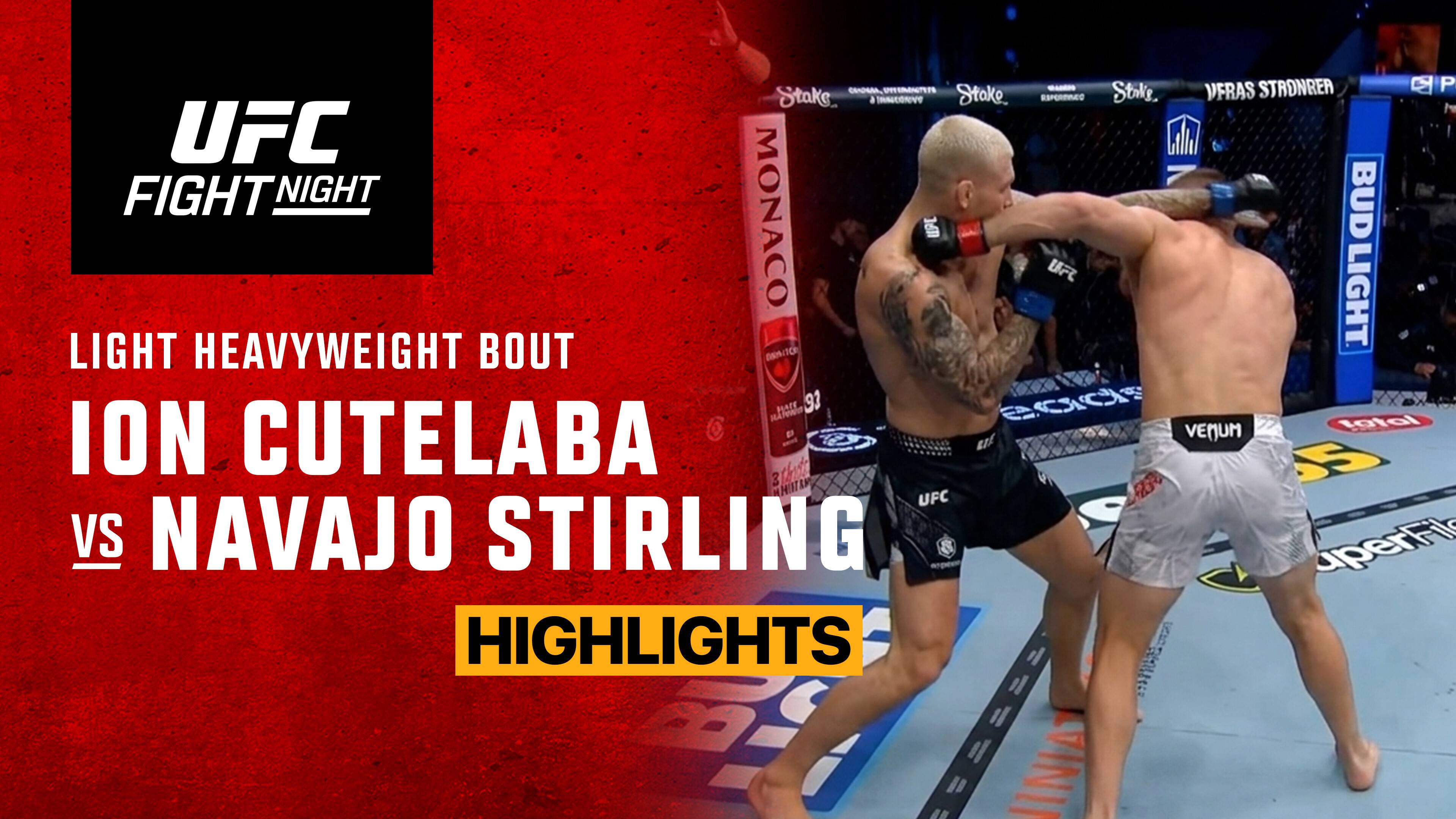 Ion Cutelaba vs Navajo Stirling - Light Heavyweight | UFC Fight Night