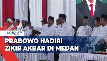 Menteri Pertahanan Prabowo Subianto Hadiri Zikir Akbar di Medan