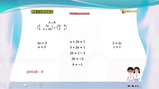Matriks Seg 2 | SMK Matematika - Pasti Bisa