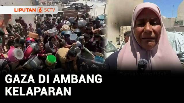 Pilu...Warga Gaza Saling Berebut Makanan di Dapur Amal | Liputan 6