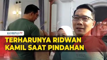 Momen Ridwan Kamil Berkemas Tinggalkan Rumah Dinas Ditemani Istri
