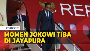 Momen Jokowi Tiba di Jayapura Usai Lawatan ke Papua Nugini