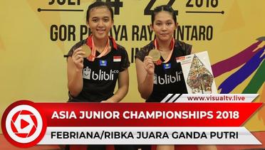 Final PB Jaya Raya Asia Junior Championships 2018, Ganda Putri Indonesia Febriana/Ribka Raih Juara