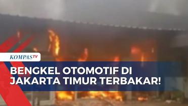 Korsleting Diduga Picu Kebakaran Bengkel Otomotif di Pondok Kelapa Jakarta Timur!