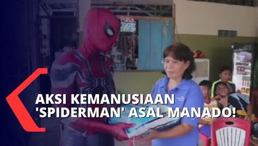Beri Bantuan, Spiderman Terjun Langsung ke Wilayah Terdampak Banjir dan Longsor di Manado
