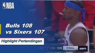 NBA I Cuplikan Pertandingan : Bulls 108 vs Sixers 107