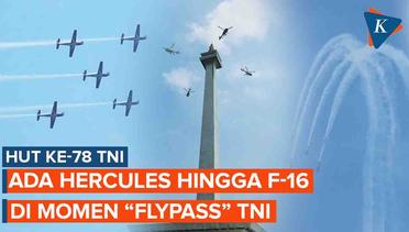 Momen Fly Pass Pesawat TNI Saat HUT di Monas