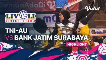 Highlights | TNI - AU vs Bank Jatim Surabaya | Livoli Divisi Utama Putri 2022