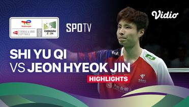 Men's Singles: Shi Yu Qi (CHN) vs Jeon Hyeok Jin (KOR)  - Highlights | Thomas Cup Chengdu 2024 - Men's Singles