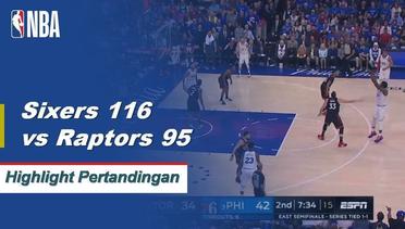 NBA I Cuplikan Pertandingan : Sixers 116 vs Raptors 95
