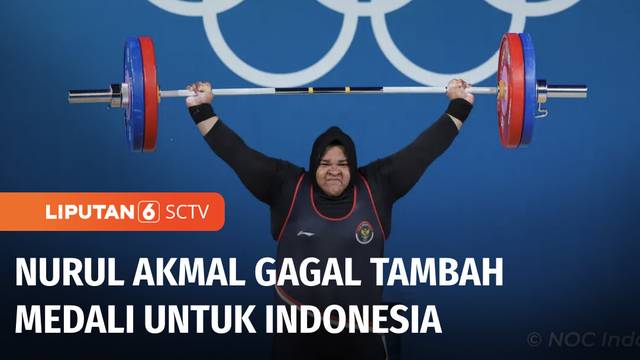 Berada di Posisi 12, Nurul Akmal Gagal Sumbang Medali Olimpiade untuk Indonesia | Liputan 6