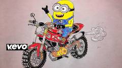 Cara Menggambar Minion How To Draw Minions, Bob Ride Ducati Monster