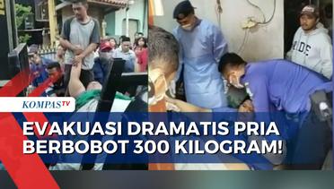 Evakuasi Dramatis Pria Berbobot 300 Kg di Tangerang, Petugas Gunakan Forklift Hingga Jebol Pintu!
