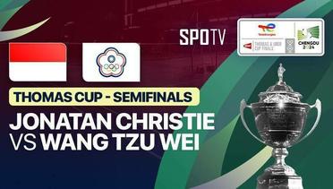 Men's Singles: Jonatan Christie (INA) vs Wang Tzu Wei (TPE) | Thomas Cup Semifinals - TotalEnergies BWF Thomas & Uber Cup - 04 Mei 2024