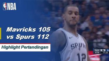 NBA I Cuplikan Pertandingan :  Spurs 112 vs Mavericks 105