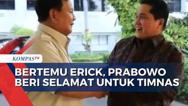 Bertemu Erick Thohir, Prabowo Subianto Beri Selamat untuk Timnas Indonesia yang Raih Emas