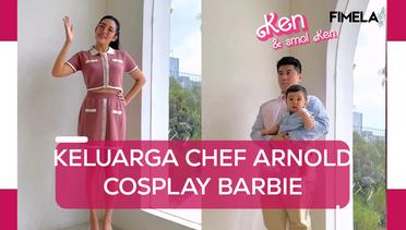 Jadi Keluarga Fashionable, Chef Arnold dan Tiffany Soetanto Ajak Kedua Anaknya Cosplay Barbie Family
