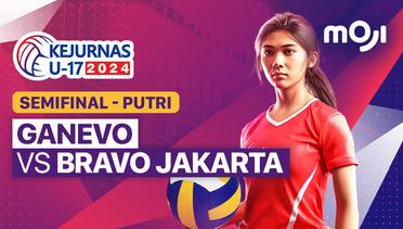 Semifinal Putri: Ganevo vs Bravo Jakarta - Full Match | Kejurnas Bola Voli Antarklub U-17 2024