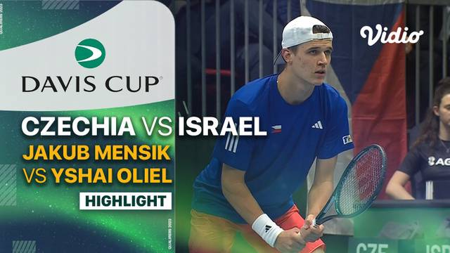 Czechia (Jakub Mensik) vs Israel (Yshai Oliel) - Highlights | Qualifiers Davis Cup 2024