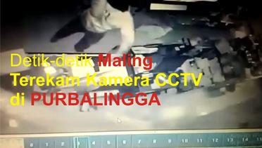 Video Full, Maling Terekam Kamera CCTV Bobol Alfamart di Purbalingga