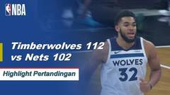 NBA I Cuplikan Pertandingan : Timberwolves 112 vs Nets 102