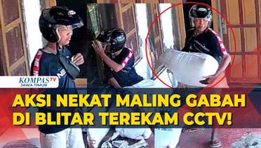 Detik-Detik Aksi Nekat Pencurian Satu Karung Gabah di Siang Bolong Terekam CCTV!