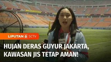 Live Report: JIS Diguyur Hujan, Pengeringan Rumput Dilakukan untuk Laga Piala Dunia U-17 | Liputan 6