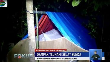 Meski Tanpa Penerangan, Warga Lampung Korban Tsunami Bertahan di Pengungsian - Fokus